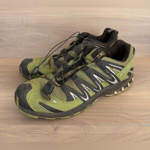 Salomon XA Pro 3D Ultra Shoes Mens Size 10 Green Trail Running Quicklace